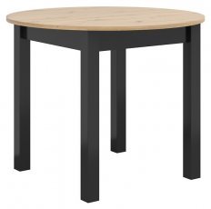 Black Red White - Blagovaonski stol na razvlačenje Bernard - Artisan hrast/crna