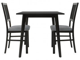 Black Red White - Blagovaonski set - stol i stolice Asti - Crna/siva