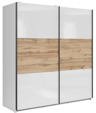 Ormar Tetrix 183 cm - bijeli sjaj/votan hrast