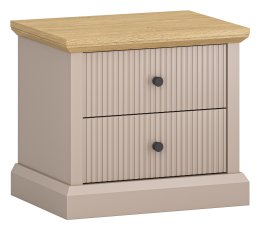 Noćni ormarić Idello 2s - taupe/hrast kameni