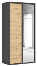 Garderobni ormar s kliznim vratima i ogledalom Flex Set №249 - 120 cm