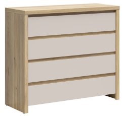 Komoda s 4 ladice Kaspian - hrast mauvella/kašmir