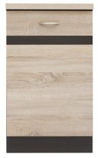 Donji ormarić Junona Line lijevi 50 cm (radna ploča) - wenge/sonoma hrast