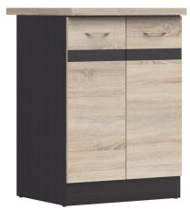 Donji ormarić Junona Line 60 cm (radna ploča) - wenge/sonoma hrast