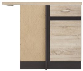 Donji kutni ormar Junona Line lijevi 100 cm (radna ploča) - wenge/sonoma hrast