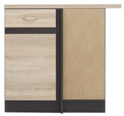 Donji kutni ormarić Junona Line desni 100 cm (radna ploča) - wenge/hrast sonoma