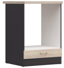 Donji ormarić za ugradbenu pećnicu Junona Line 60 cm (radna ploča) - wenge/sonoma hrast