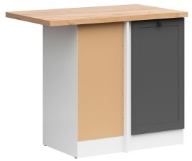 Donji kutni ormarić Junona Line lijevi 100 cm (radna ploča) - grafit