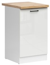 Donji ormarić Junona Line lijevi 50 cm (radna ploča) - bijela/kreda sjaj