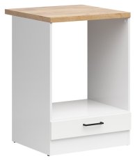 Donji ormarić za ugradbenu pećnicu Junona Line 60 cm (radna ploča) - bijela/kreda sjaj