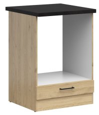Donji ormarić za ugradbenu pećnicu Junona Line 60 cm (radna ploča) - hrast bernstein