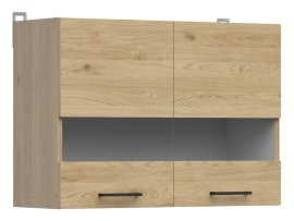 Gornji ormarić s vitrinom Junona Line 80 cm - hrast bernstein