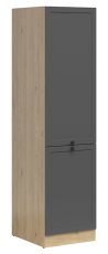 Visoki kuhinjski ormar Junona Line lijevi 50 cm - hrast bernstein/grafit