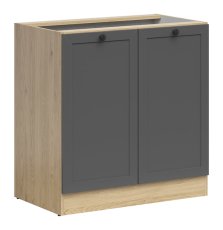 Donji ormarić Junona Line 80 cm (bez radne ploče) - hrast bernstein/grafit