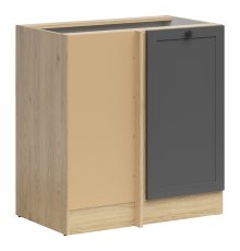 Donji kutni ormarić Junona Line lijevi 100x60 cm (bez radne ploče) - hrast bernstein/grafit