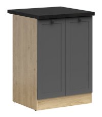 Donji ormarić Junona Line 60 cm (radna ploča) - hrast bernstein/grafit