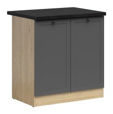 Donji ormarić Junona Line 80 cm (radna ploča) - hrast bernstein/grafit