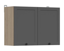 Gornji ormarić Junona Line 80 cm - hrast bernstein/grafit