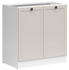 Donji ormarić Junona Line 80 cm (bez radne ploče) - bijela/uni kašmir