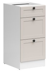 Donji ormarić s ladicama Junona Line 40 cm (bez radne ploče) - bijela/uni kašmir