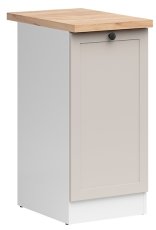 Donji ormarić Junona Line lijevi 40 cm (radna ploča) - bijela/uni kašmir