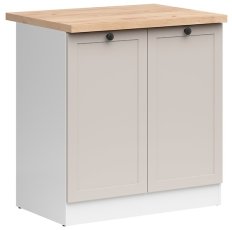 Donji ormarić Junona Line 80 cm (radna ploča) - bijela/uni kašmir