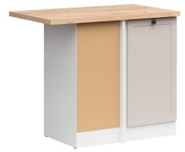Donji kutni ormarić Junona Line lijevi 100x60 cm (radna ploča) - bijela/uni kašmir