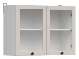 Gornja vitrina Junona Line 80 cm - bijela/uni kašmir