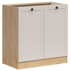 Donji ormarić Junona Line 80 cm (bez radne ploče) - hrast bernstein/uni kašmir