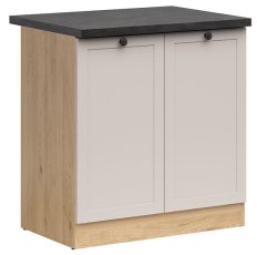 Donji ormarić Junona Line desni 80 cm (radna ploča) - hrast bernstein/uni kašmir