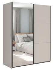 Ormar s kliznim vratima i ogledalom Tetrix 153 cm - kašmir