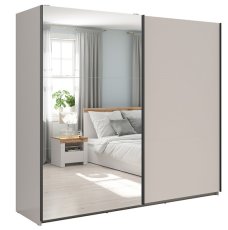 Ormar s kliznim vratima i ogledalom Tetrix 220 cm - kašmir