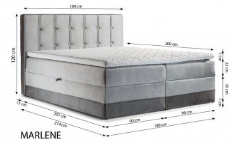 Meble Gruška - Boxspring krevet Marlene - 120x200 cm