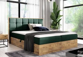 Boxspring krevet Wood 1 - 180x200 cm - hrast lancelot
