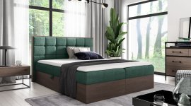 Boxspring krevet Wood 1 - 180x200 cm - tamni hrast