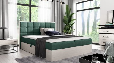 Meble Gruška - Boxspring krevet Wood 1 - 160x200 cm - norveška tikovina