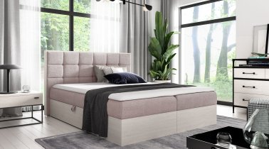 Meble Gruška - Boxspring krevet Wood 1 - 160x200 cm - norveška tikovina