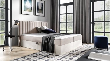 Meble Gruška - Boxspring krevet Wood 4 - 200x200 cm - norveška tikovina