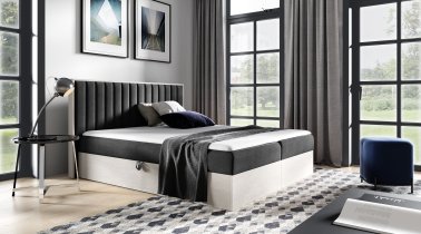 Meble Gruška - Boxspring krevet Wood 4 - 200x200 cm - norveška tikovina