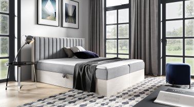 Meble Gruška - Boxspring krevet Wood 4 - 200x200 cm - norveška tikovina