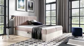 Boxspring krevet Wood 4 - 200x200 cm - norveška tikovina