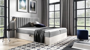 Meble Gruška - Boxspring krevet Wood 4 - 200x200 cm - norveška tikovina