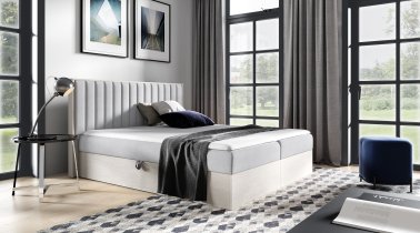 Meble Gruška - Boxspring krevet Wood 4 - 200x200 cm - norveška tikovina