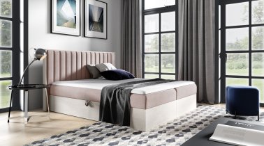 Meble Gruška - Boxspring krevet Wood 4 - 200x200 cm - norveška tikovina