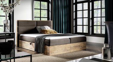 Meble Gruška - Boxspring krevet Wood 5 - 120x200 cm - hrast lancelot