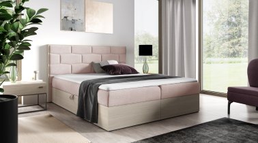 Meble Gruška - Boxspring krevet Wood 9 - 180x200 cm - norveška tikovina