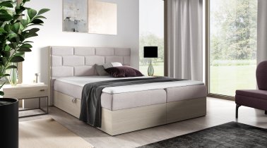 Meble Gruška - Boxspring krevet Wood 9 - 180x200 cm - norveška tikovina