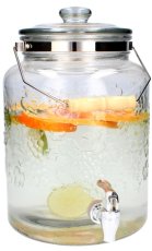 Staklena tegla sa staklenim poklopcem i pipom, 8L - IDE1724