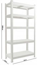 Chomik - Metalni regal s 5 polica - GWI5870