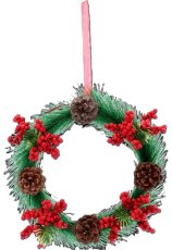 Božićni vijenac s češerima, 20 cm - WAD2564
